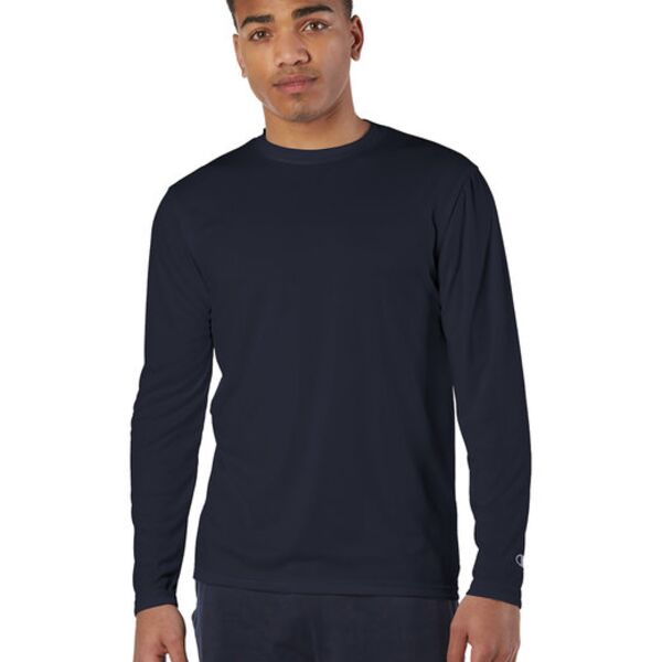 Adult 4.1 oz. Double Dry® Long-Sleeve Interlock T-Shirt Thumbnail
